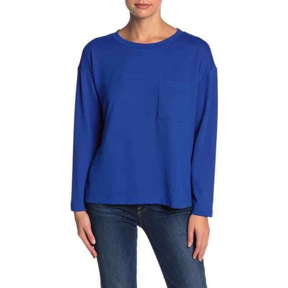 Sanctuary Lightweight Pocket Sweatshirt Womens LP Top Long sleeves Blue
